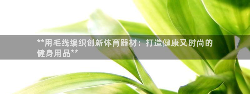 富联平台官网登录不了：**用毛线编织创新体育器材：打
