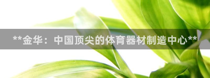 富联申购何时上市：**金华：中国顶尖的体育器材制造中心**